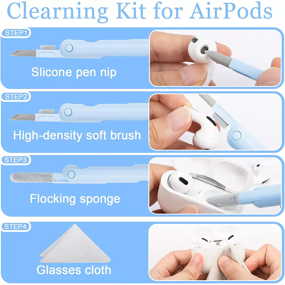 7 in 1 Computer Keyboard Cleaner Brush Kit Earphone Cleaning